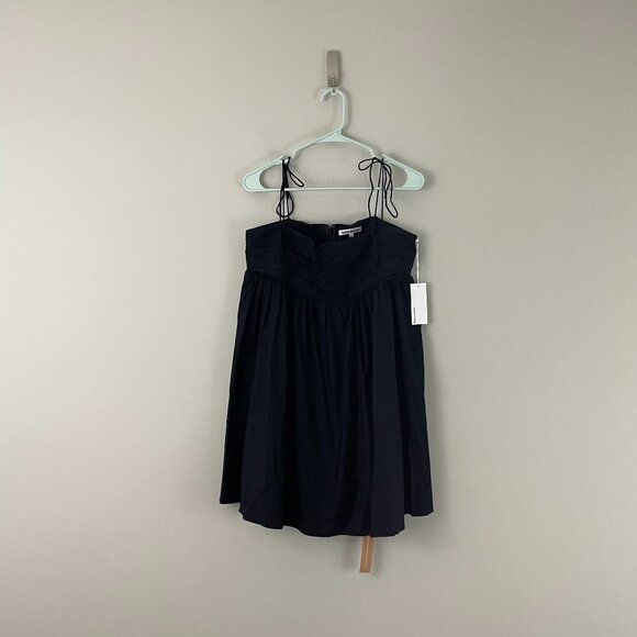 Reformation Catarina Black Babydoll Mini Dress Size 10 - Picture 1 of 7